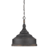Golden Lighting Keating 3 Light 17" Wide Pendant Antique Black Iron